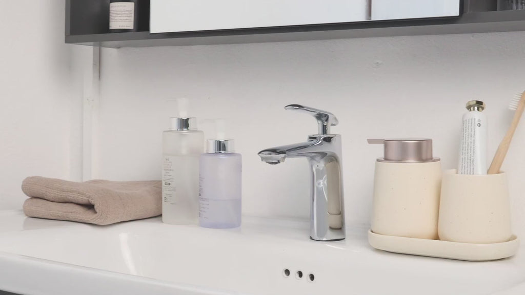 BosilunLife Modern Foaming Bathroom Set 3‑Piece Recycled Eco‑Clay