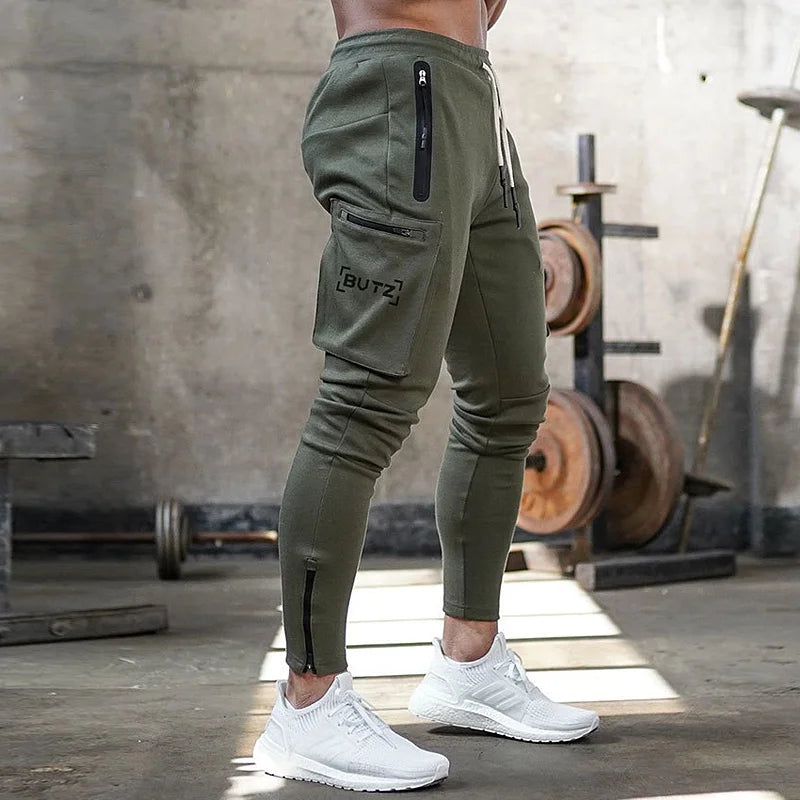 Men's Fashion Camouflage Sports Slacks Gym Running Training Cotton Multi-pocket Safari Style Jogging Pants