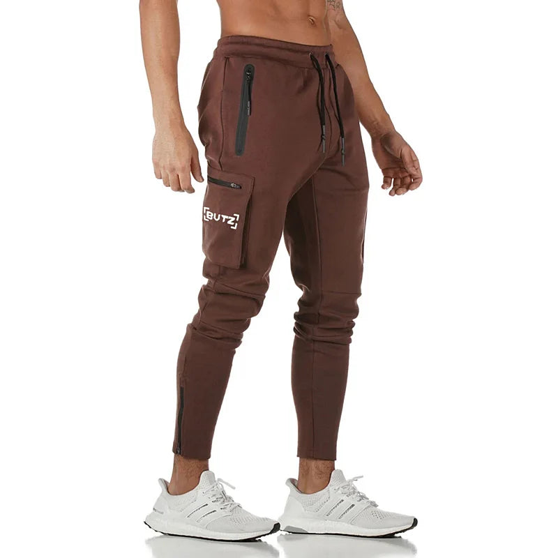 Men's Fashion Camouflage Sports Slacks Gym Running Training Cotton Multi-pocket Safari Style Jogging Pants