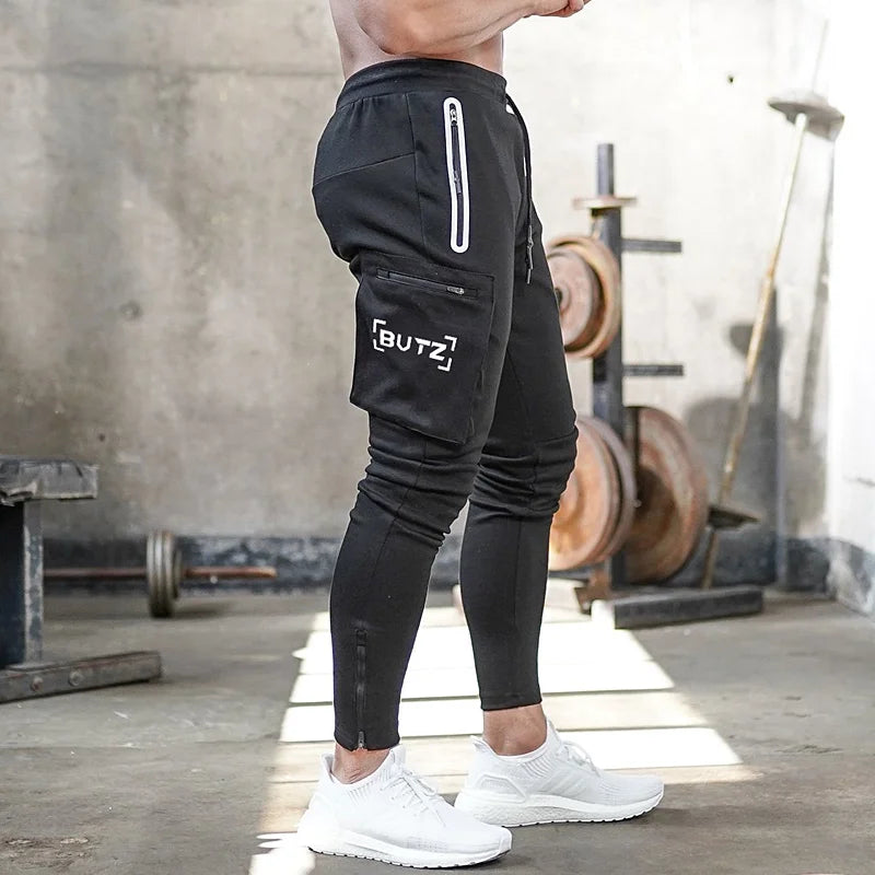Men's Fashion Camouflage Sports Slacks Gym Running Training Cotton Multi-pocket Safari Style Jogging Pants