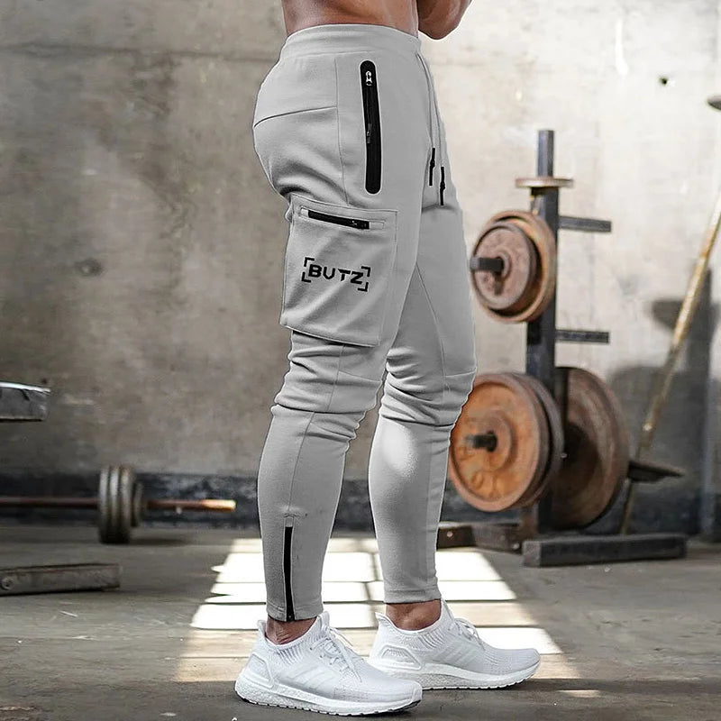 Men's Fashion Camouflage Sports Slacks Gym Running Training Cotton Multi-pocket Safari Style Jogging Pants