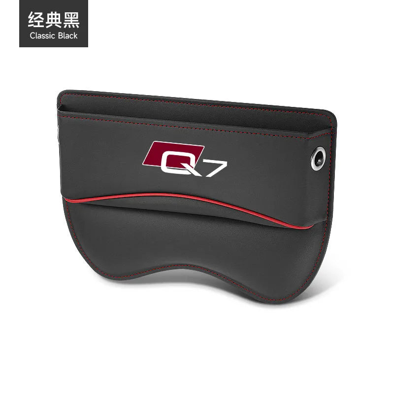 Car Seat Organizer Crevice Storage Box  Leather Accessories for AUDI Q2 Q3 Q5 Q7 Q8  Car  Accessories