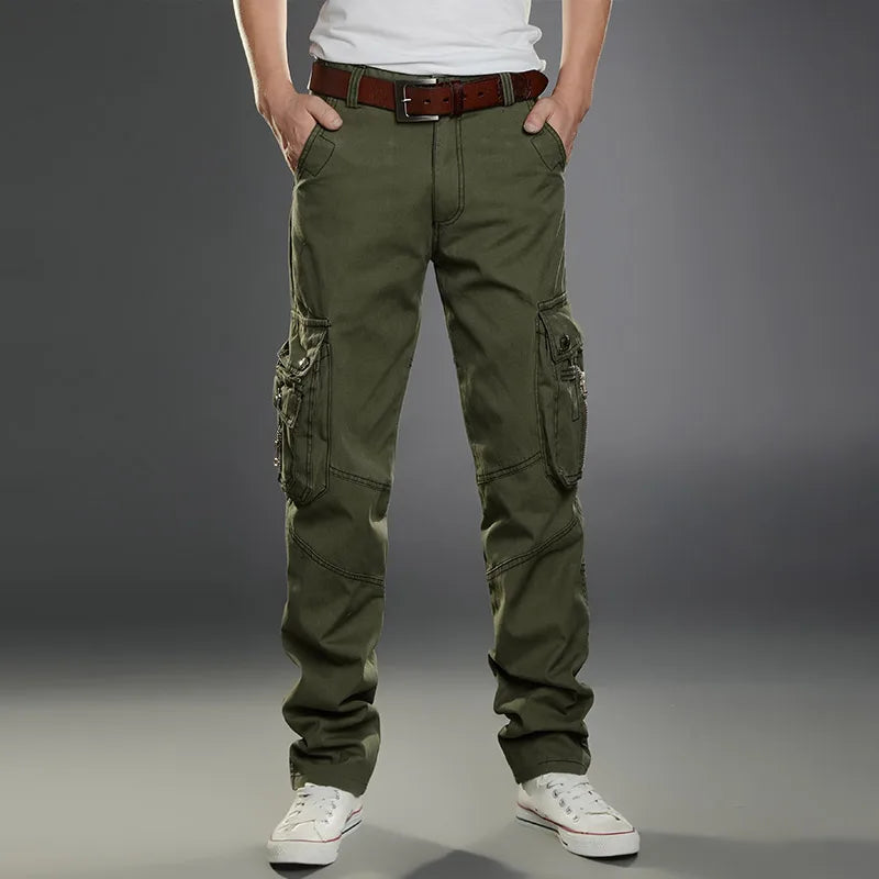 Winter Fleece Warm Tactical Pants Zip Cotton Trousers Loose Army Green Cargo Pants Men Casual Plus Thicken Tooling Pants Size 40