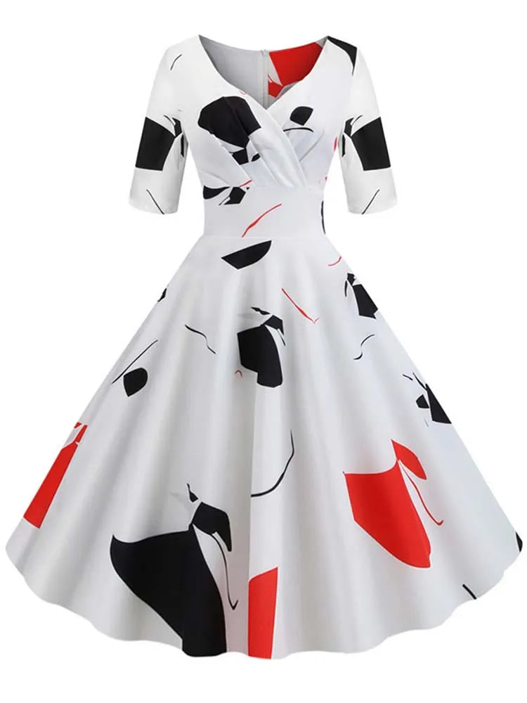 Half Sleeve Black Summer Women Dress