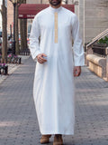 New Muslim Robe Mo Arab Ethnic Wind Sleeve Embroidery Festival Set Casual Men Abaya (M-4XL)