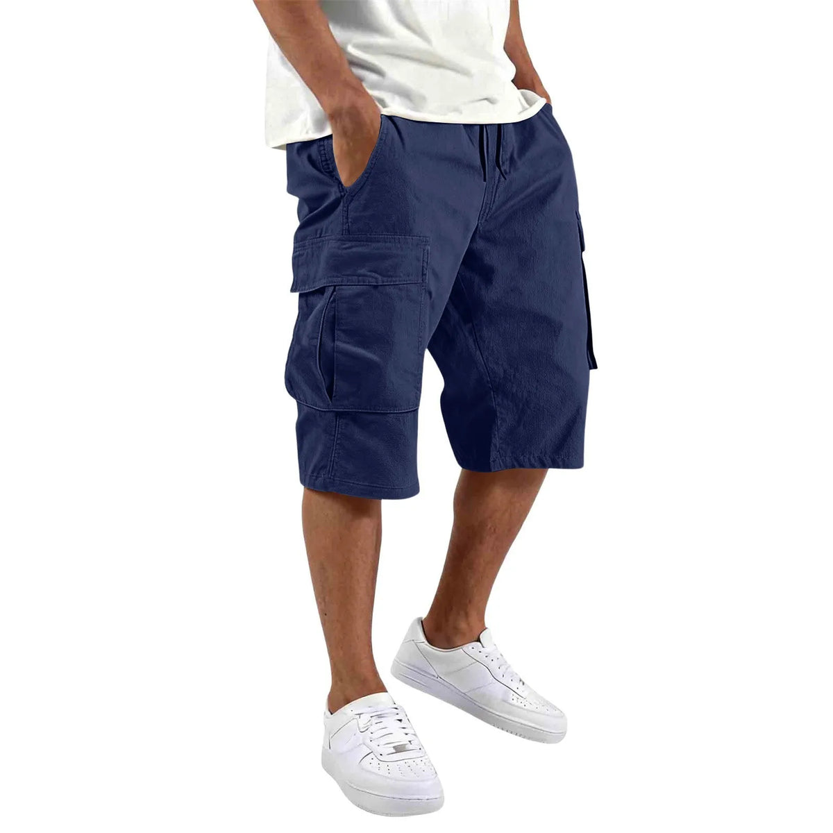 2026 Men's sports and casual multi-pocket cargo pants youth five-inch pants shorts summer versatile trendy cargo shorts