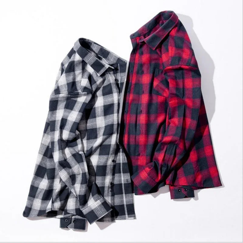 2026 New Men Flannel Plaid Shirt Soft Comfort Slim Fit Styles Brand For Man Cotton Spring Autumn Casual Long Sleeve Shirts