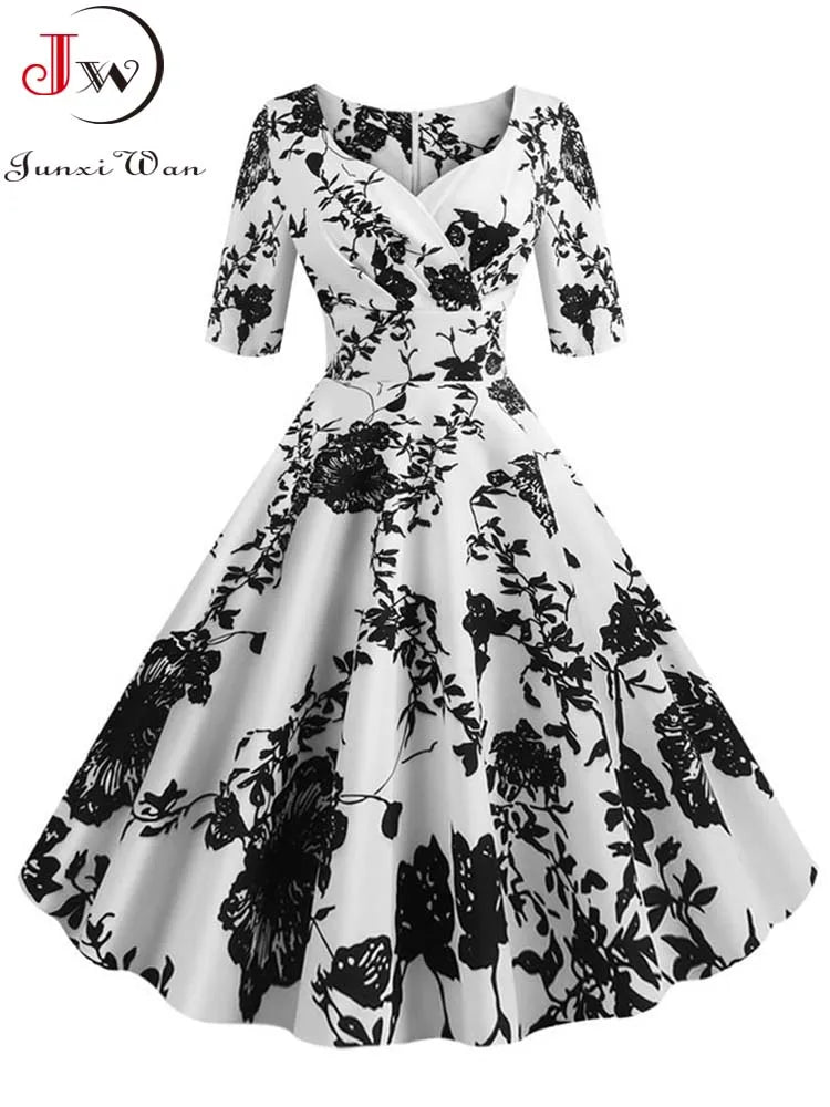 Half Sleeve Black Summer Women Dress