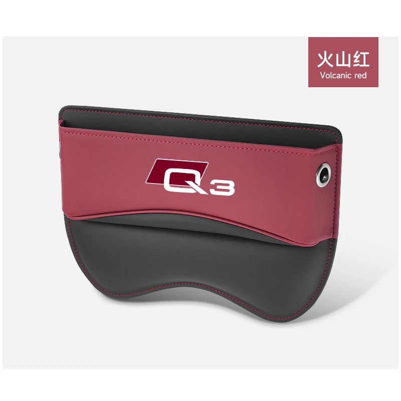 Car Seat Organizer Crevice Storage Box  Leather Accessories for AUDI Q2 Q3 Q5 Q7 Q8  Car  Accessories