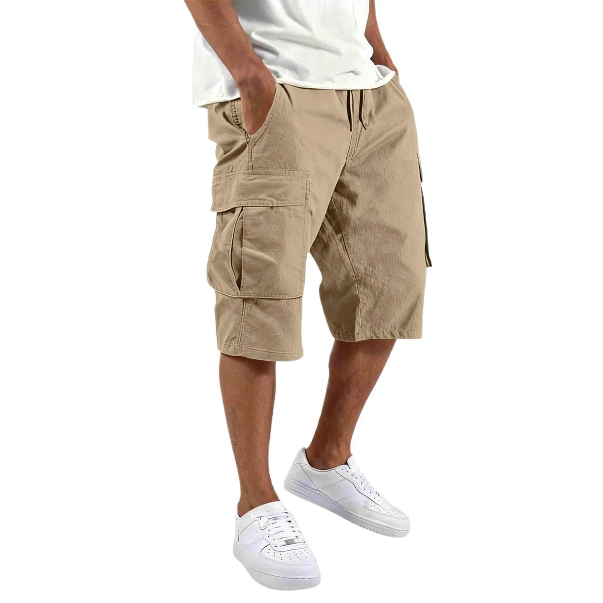 2026 Men's sports and casual multi-pocket cargo pants youth five-inch pants shorts summer versatile trendy cargo shorts
