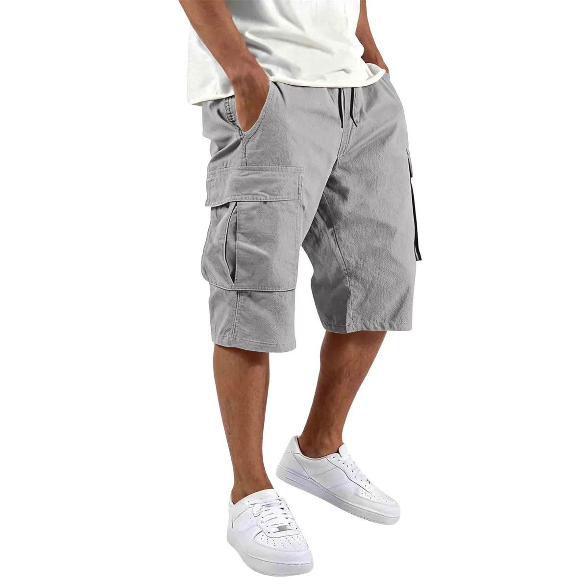 2026 Men's sports and casual multi-pocket cargo pants youth five-inch pants shorts summer versatile trendy cargo shorts