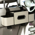 Car Seat Organizer with ABS Box & Tissue Holder. Double Storage for Snacks/Drinks. Easy Install, Durable Resin for All Cars.