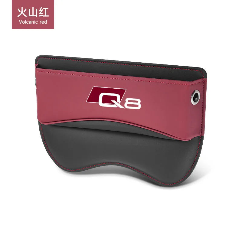 Car Seat Organizer Crevice Storage Box  Leather Accessories for AUDI Q2 Q3 Q5 Q7 Q8  Car  Accessories