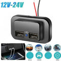Dual USB Car Charger Socket 12V/24V 3.1A USB Charging Outlet Power Adapter for Motorcycle Camper Truck ATV Boat Car RV New