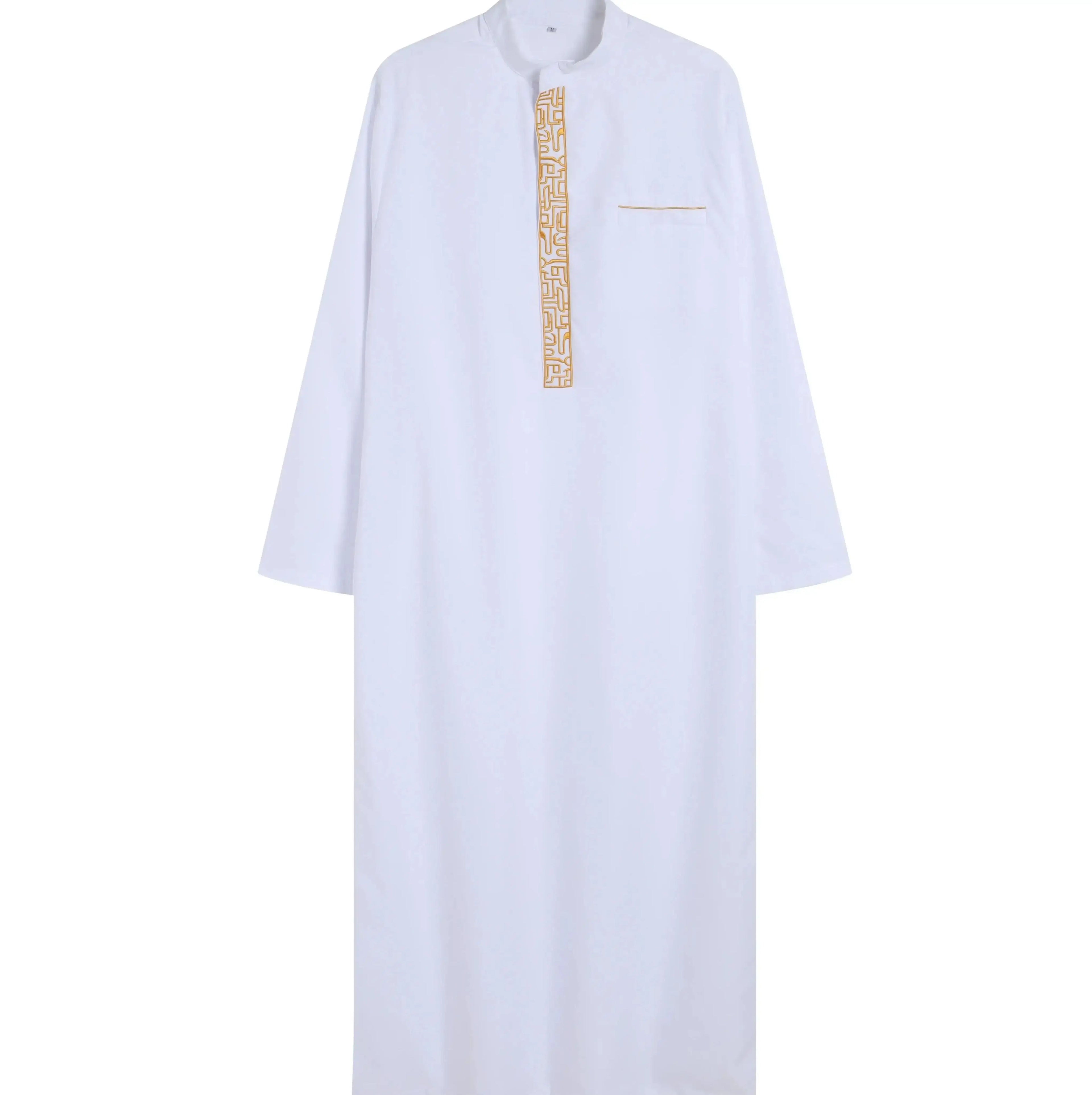 New Muslim Robe Mo Arab Ethnic Wind Sleeve Embroidery Festival Set Casual Men Abaya (M-4XL)