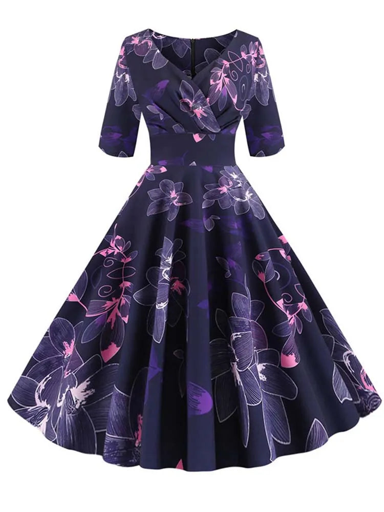 Half Sleeve Black Summer Women Dress