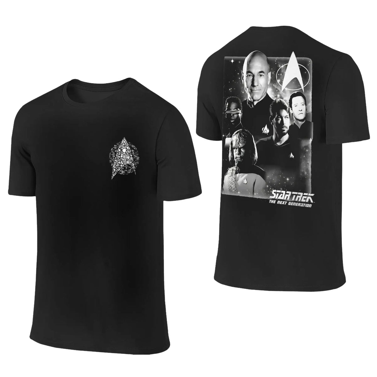 Stars Treks Movie T Shirts Men Women 100% Cotton Funny T-Shirt Round Collar U.S.S Enterprise Schematics Tee Clothes 2-sided Gift