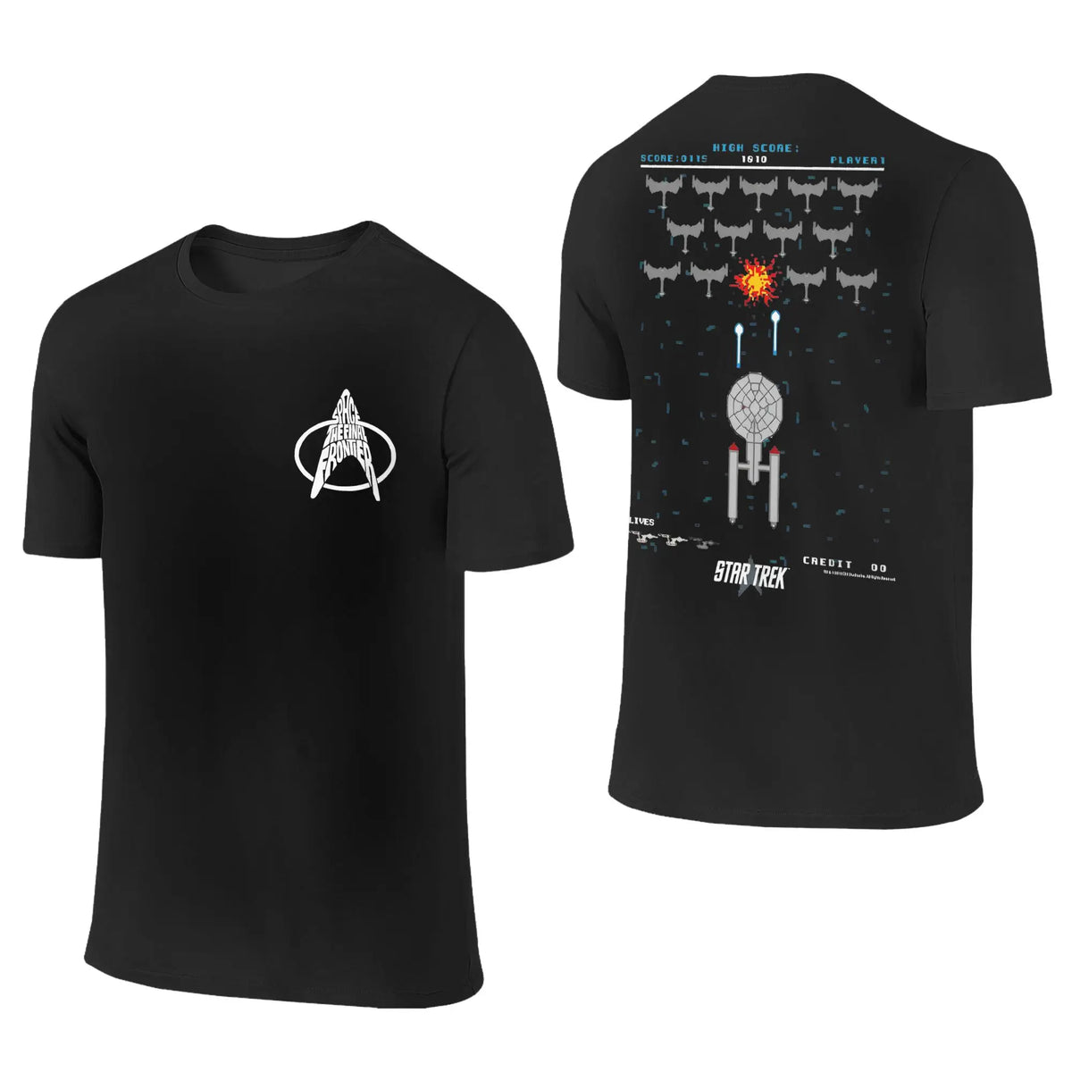 Stars Treks Movie T Shirts Men Women 100% Cotton Funny T-Shirt Round Collar U.S.S Enterprise Schematics Tee Clothes 2-sided Gift
