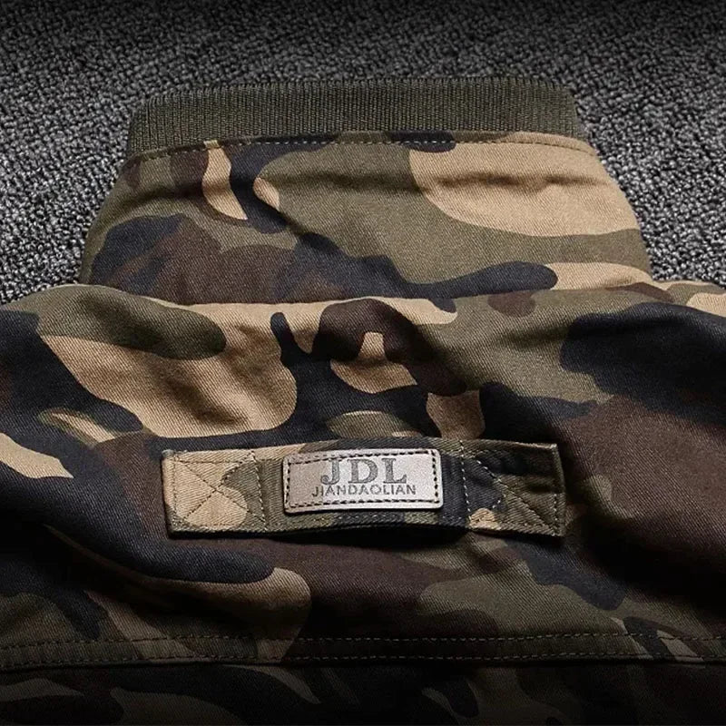 Tactical Cargo Sets Mens Soft Shell Multi-pocket Camouflage Hunting Suit Outdoor Hiking Training Combat Charge Two-piece Set