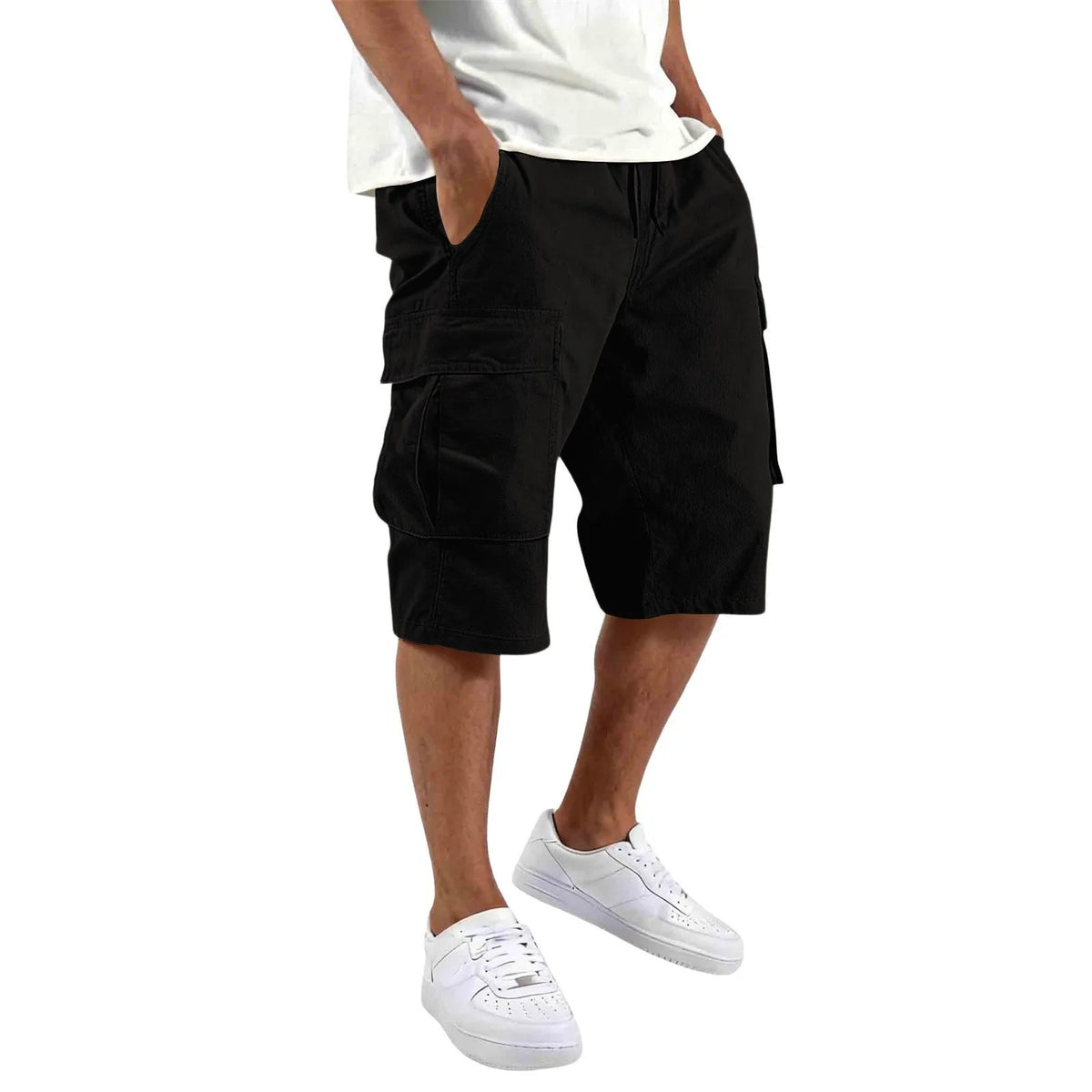 2026 Men's sports and casual multi-pocket cargo pants youth five-inch pants shorts summer versatile trendy cargo shorts
