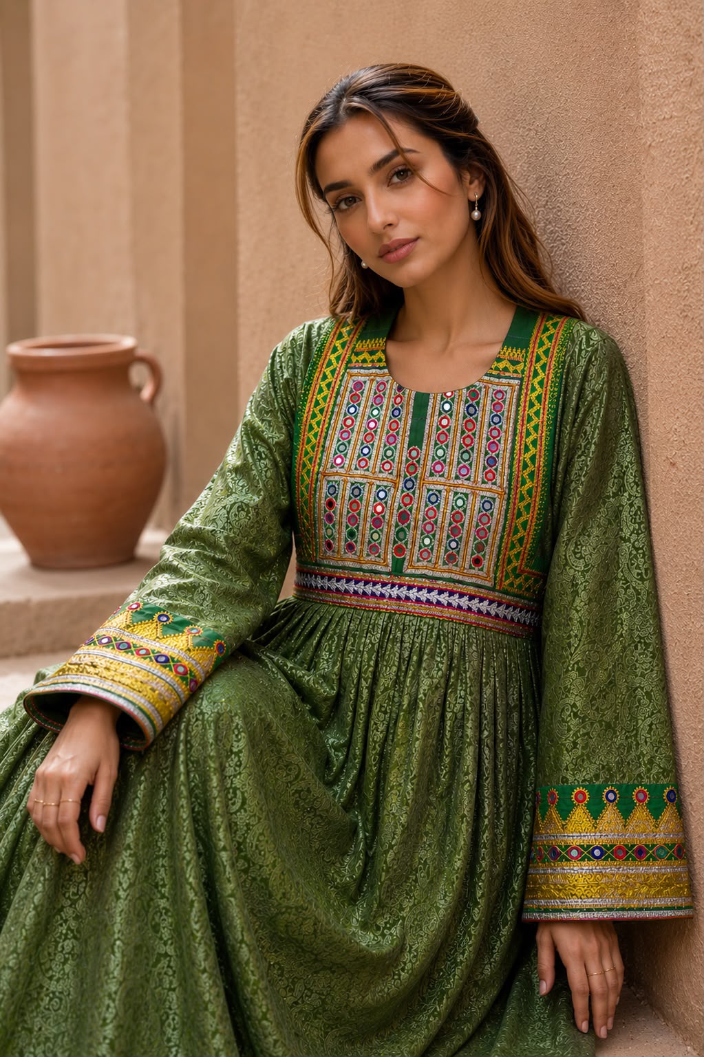 Sabz-e-Bahar Gown (“Spring Green”)