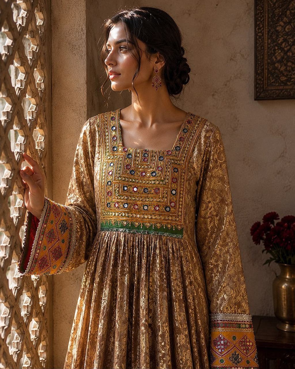 3. Zarina Brocade Gown (Zarina means “golden” or “adorned with gold.”)